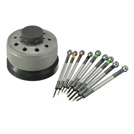 

9pcs Watchmakers Tool With Stand Flat Blade Screwdriver Set Repair Durable Metal