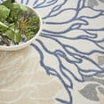 thumbnail image 4 of Nourison Passion Floral Ivory Grey Blue 8' x 10' Area Rug, (8x10), 4 of 10