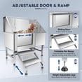 thumbnail image 6 of Lischwert Pet Bathtub for large dogs, 62''Stainless Steel Dog Wash Station fit ALL-SIZE PETS,Stainless Steel Pet Bathtub with Removable Floor,Dog Grooming Adjustable Door&Ramp,full accessor C47, 6 of 12