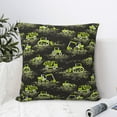 thumbnail image 4 of Wukai Light Green Excavator Premium Polyester Fleece Pillow Covers with Hidden Zipper Closure,Luxuriously Soft and Durable-16"x16", 4 of 7
