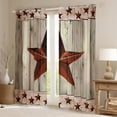 thumbnail image 2 of Manfei Rustic Texas Stars Black Out Curtains,Country Farmhouse Lodge Curtains Pack of 2 (42x63 Each),Old Wooden Board Bedroom Curtains For Boys Kids,Ultra Soft Home Decor, 2 of 6