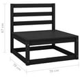 thumbnail image 4 of vidaXL Canapés de Jardin Mi-Hauteur 2 Pcs Noir Bois Massif Pin, 4 of 4