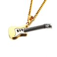 thumbnail image 2 of Men's Guitar Music Stainless Steel Necklace Pendant with Chain (Gold), 2 of 3