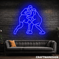 thumbnail image 2 of Craftnamesign Wrestling Neon Sign, Wrestling Arena Wall Decor, Man Cave Wall Art, 2 of 5