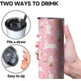 thumbnail image 3 of Easter Bunny tumbler with Lid and Straw,Rabbit Love Gifts For Women Girls,20 Oz Bunny Coffee Mugs Water Bottles Wine Drinking Glasses, 3 of 6
