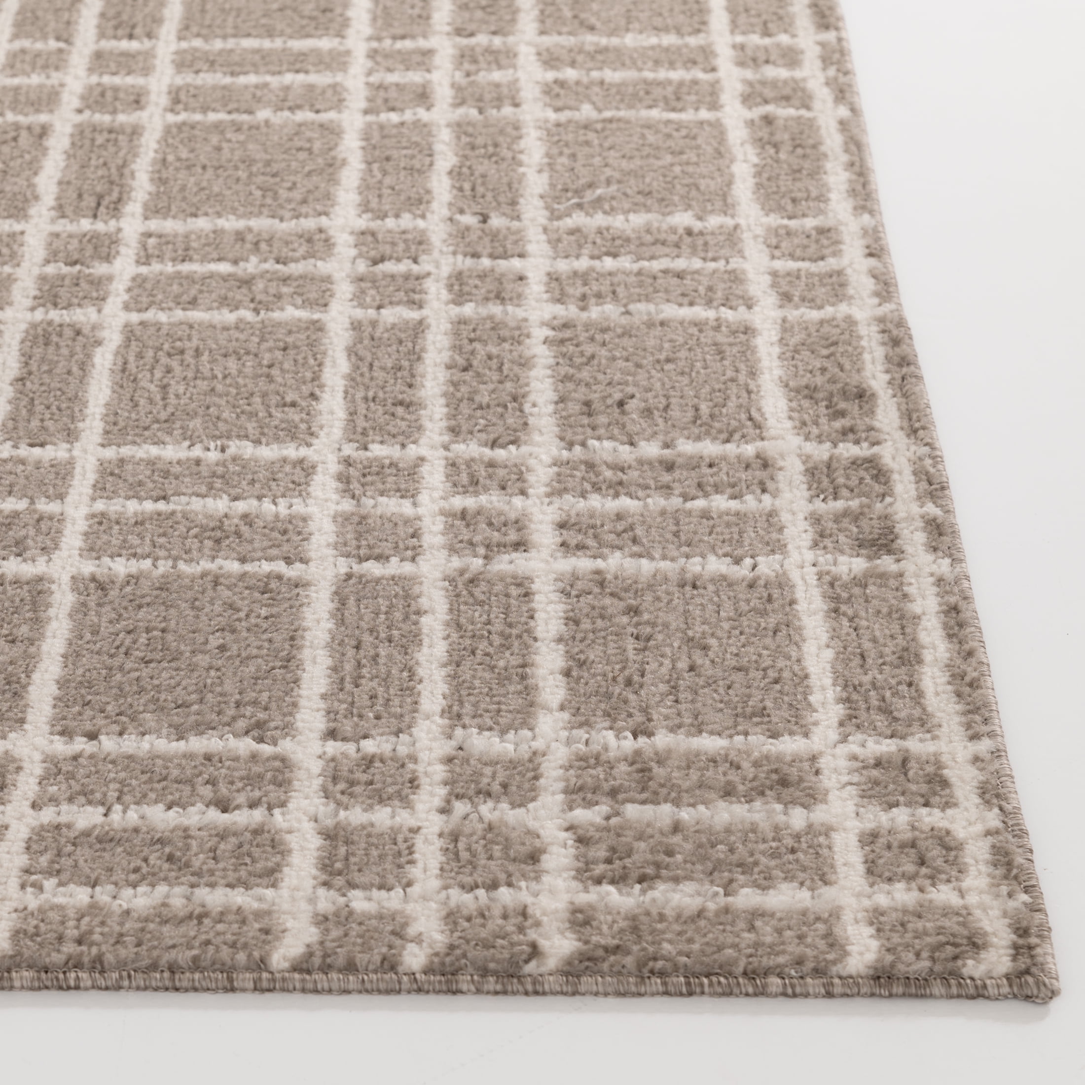 Mainstays Brown Tartan Grid Indoor Area Rug, 5'x7'