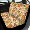 thumbnail image 3 of Yuyamidu Boho Floral Car Seat Covers Full Set 14 Pack Steering Wheel Cover Center Console Cover Head Rest Protector Car Seat Belt Cover Universal Fit for Auto Truck Van SUV, 3 of 7