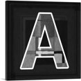 thumbnail image 1 of ARTCANVAS Modern Black White Alphabet Letter A Canvas Art Print - Size: 26" x 26" (1.50" Deep), 1 of 9