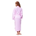thumbnail image 2 of Turquaz Linen Lightweight Long Waffle Kimono Unisex Spa Robe (One Size, Pink), 2 of 3