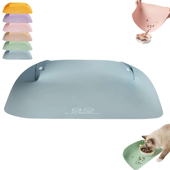 Leather Pet Placemat, Waterproof Non-Slip Feeding Mat for Cats and Small Dogs