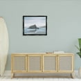 thumbnail image 2 of Crashing Waves Rocky Beach Coastal Painting Jet Black Framed Art Print Wall Art, 2 of 6