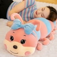 thumbnail image 6 of Cute Caterpillar Wiggler Worm Sleeping pillow insserts Doll Plush Toy Stuffed Animal for Birthday girls and boys Child Bedtime Kids Pink, 6 of 8