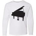 thumbnail image 3 of Inktastic Piano Silhouette Long Sleeve Youth T-Shirt, 3 of 5