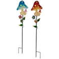 thumbnail image 3 of Northlight Solar Powered Mushroom Outdoor Garden Stakes - 36" - Set of 2, 3 of 6