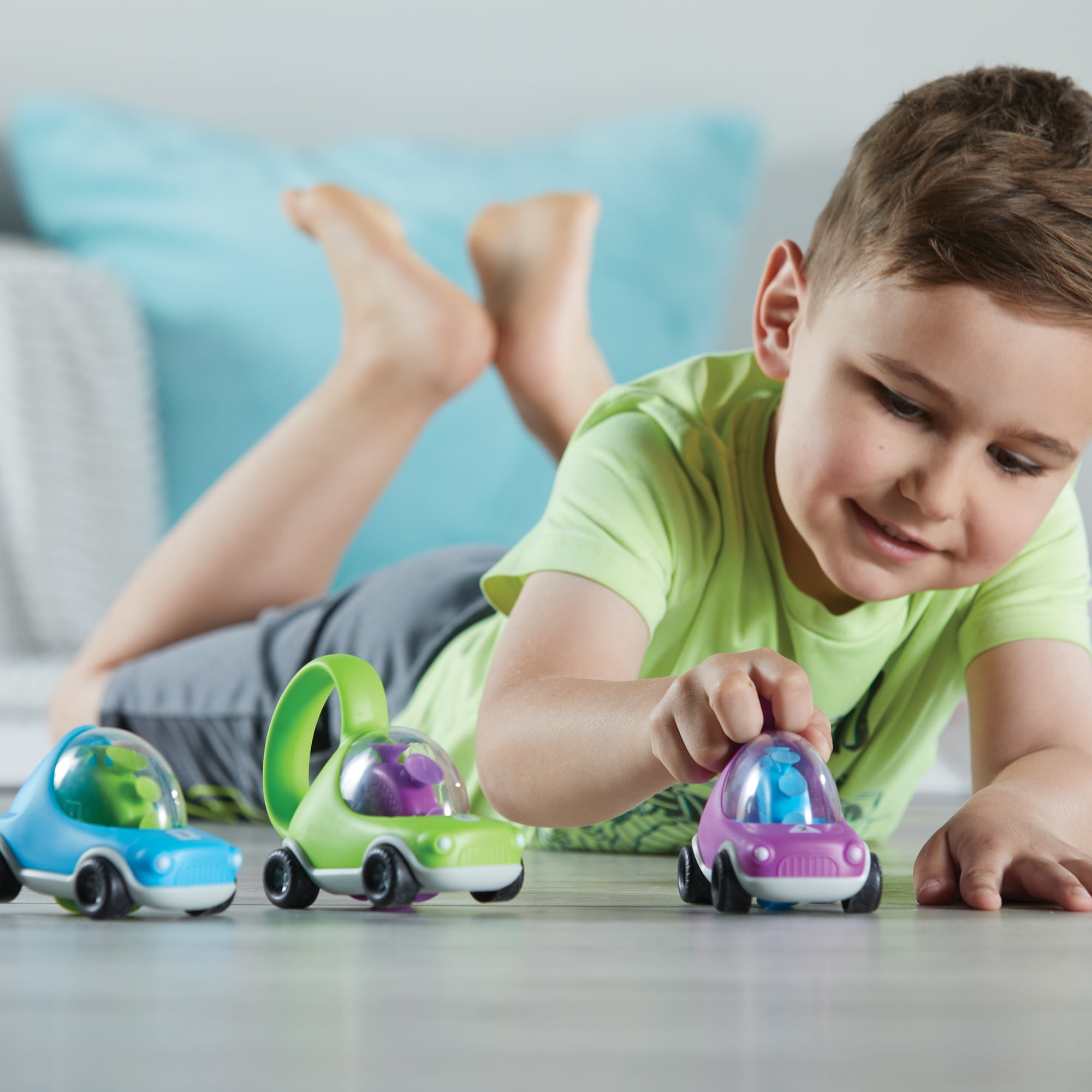 hand2mind Popping Fidget Cars, Tactile Sensory Fidget Toys, Toy Cars for Toddlers, Suction Cup Toys