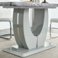 thumbnail image 4 of NYEESS 63" White Faux Marble Rectangular Dining Table, Modern Style for Kitchen, Dining Room, or Meeting Room, 4 of 18