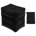 thumbnail image 1 of Unique Bargains Travel Foot Rest Pillow, Inflatable Foot Rest Mat Adjustable 3 Layers Height, Black, 1 of 6