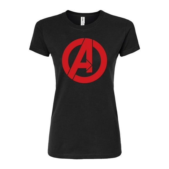 Marvel The Avengers - A Logo - Juniors Fitted Graphic T-Shirt
