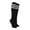 Black/White, variant on Compression Socks for Women and Men, Black/White Top Stripe (Size: Small/Medium)