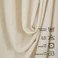 thumbnail image 3 of 3S Brother's Home Decorative Ecru Curtains 100" Wide Extra Long Luxury Colors Linen Look Custom Made 5-25 Feet Made in Turkey Hang Back Tab & Rod Pocket Single Panel Home Décor (100"Wx192"L), 3 of 6