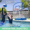 thumbnail image 3 of GoSports Premium Acrylic Backboard Splash Hoop ELITE with Water Weighted Base - Pool Basketball Game for Inground Pools, 3 of 6