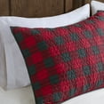 thumbnail image 4 of Woolrich Check Oversized Quilt Mini Set Red Full/Queen, 4 of 5
