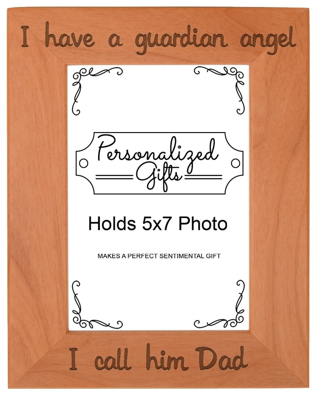 ThisWear Dad Memorial Frame I Have a Guardian Angel Memories Frame Wood
