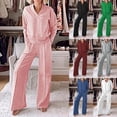 thumbnail image 5 of Womens Two Piece Sets Casual Sweatsuit V Neck Long Sleeve Oversized Sweatshirt and Sweatpants Tracksuit Trendy Spring Outfits Set Black XXXXXL, 5 of 5