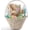 White, variant on Handwoven Easter Basket, Small Woven Easter Basket for Kids, Easter Egg Hunt Basket w/Collapsible Handle, Tapered Shape, Water Hyacinth - Natural