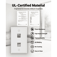 thumbnail image 3 of VCELINK 2 Port Keystone Wall Plate UL Listed, Single Gang for RJ45 Keystone Jack White 10 pack, 3 of 8