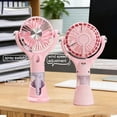 thumbnail image 4 of YYV Rotatable Water Mist Spray Handheld Fan Portable USB Rechargeable with Adjustable Bracket for Office Desktop Student Travel Summer Cooling Fan with Spray, 4 of 7