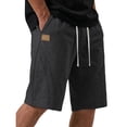 thumbnail image 4 of Men's Baggy Sweat Shorts Cotton Fleece 8" Athletic Shorts Big and Tall Workout Gym Lounge Shorts for Mens with Pockets Black 4XL, 4 of 4