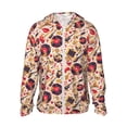 thumbnail image 1 of Fotbe gold Skull Guitar record Chaqueta con Protección Solar UPF 50+ para Hombre y Mujer, Camisa con Capucha y Bolsillos-Large, 1 of 7