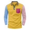 thumbnail image 3 of Bovxnpu Mens Long Sleeve Shirts Button Tee Dress Golf Shirt Button Shirt Business Casual Work Travel Tops, 3 of 6