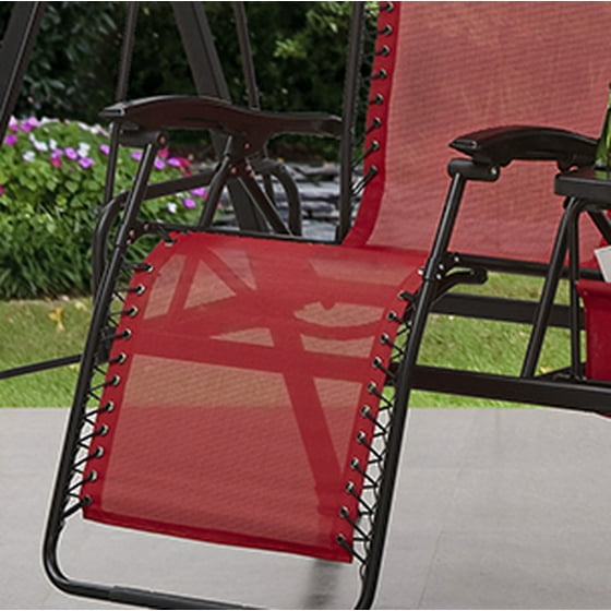 Mainstays Big And Tall Zero Gravity Outdoor Reclining Porch Swing