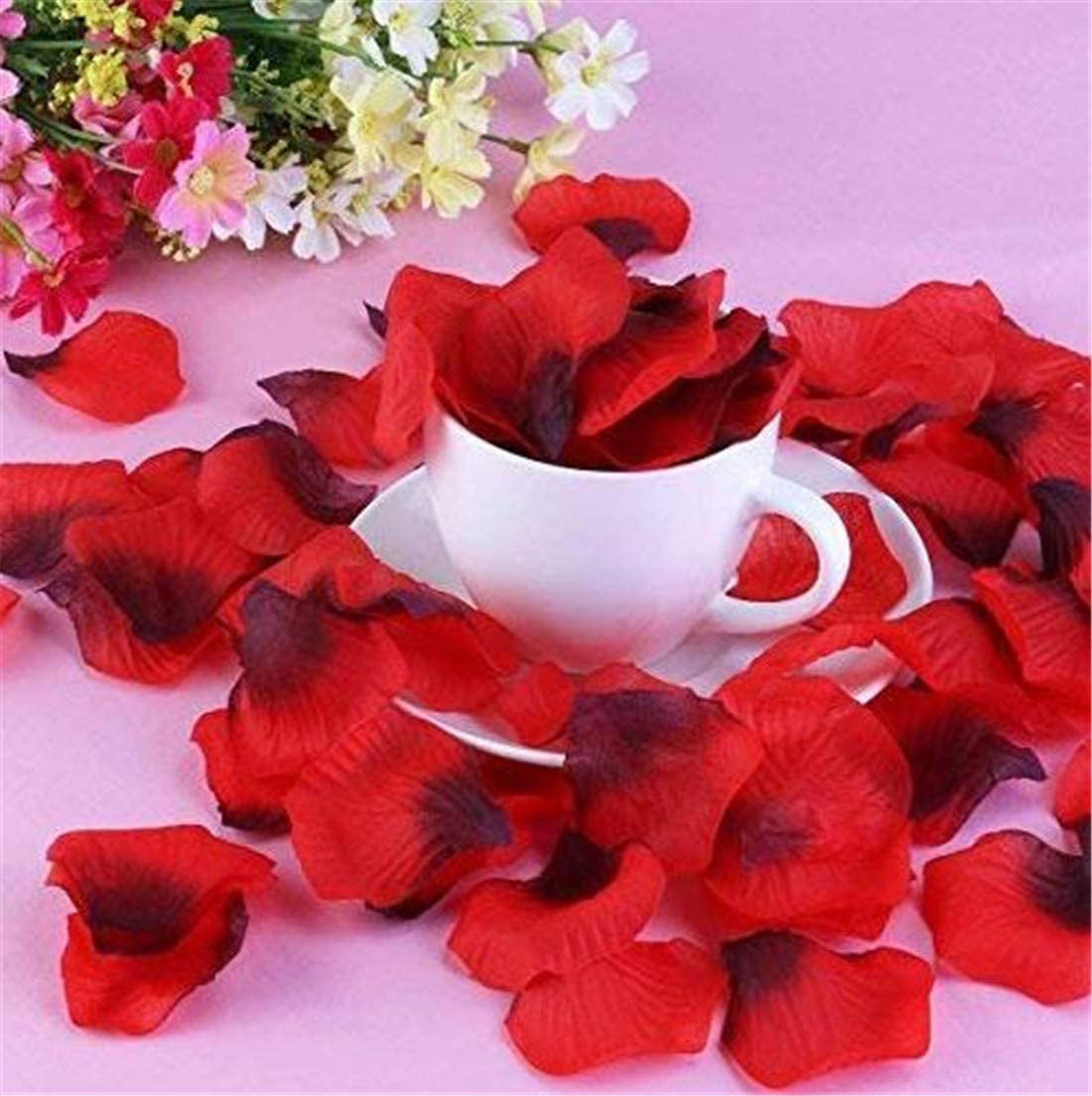 Silk Rose Petals Wedding Party Flower Valentine Honeymoon Bday Fake Rose Petal 
