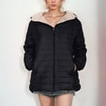 thumbnail image 5 of Lovzfmll Winter Coats for Women, Slim Fit Plush Lined Jacket, Zip Up Quilted Sherpa Puffer Coat, Winter Clothing, 5 of 7