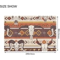 thumbnail image 3 of GZHJMY Western Aztec Bathroom Rug Rectangular Bath Mat Non Slip Bath Rugs Absorbent Shaggy Bathmats for Sink Shower 16" x 24", 3 of 7