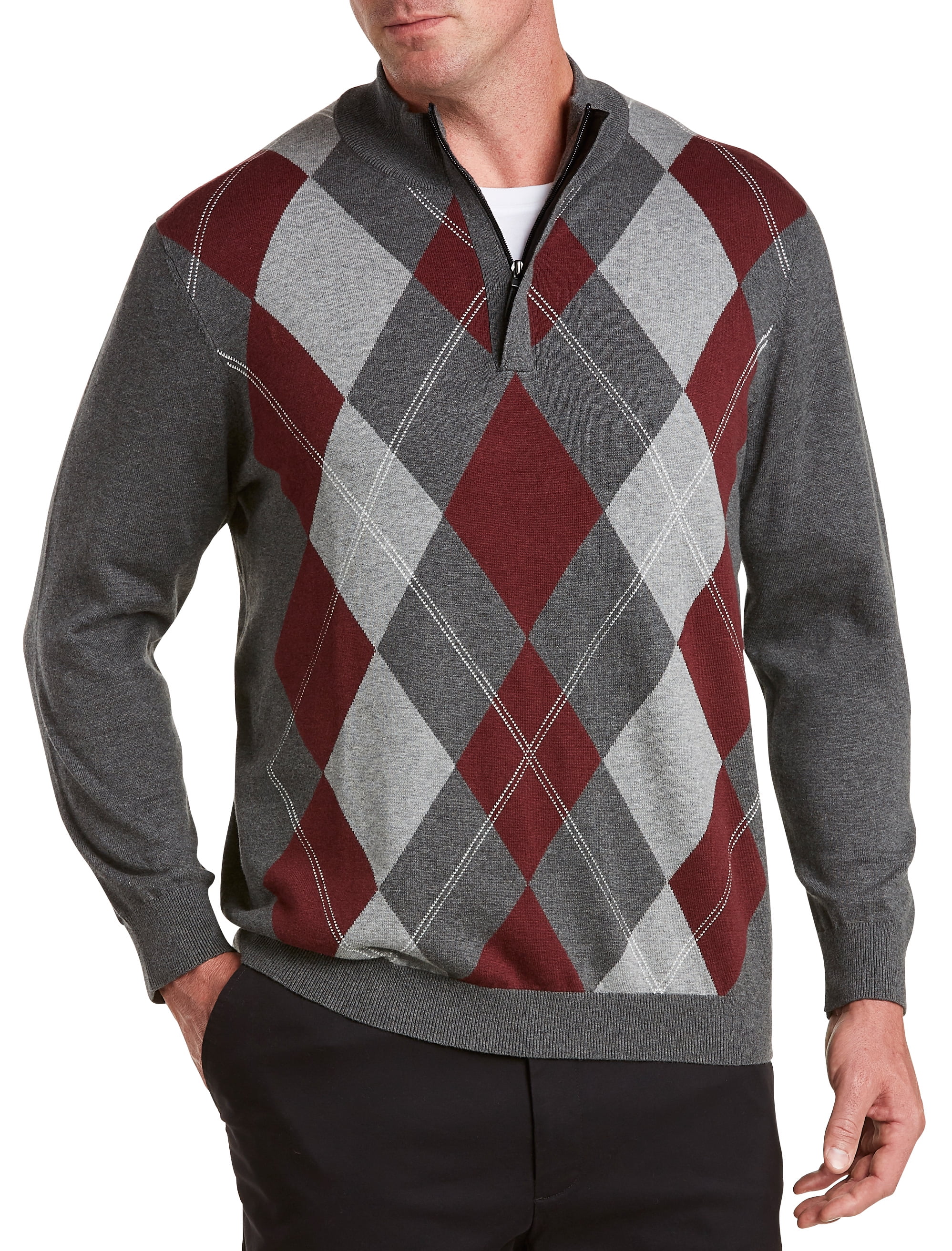 big and tall argyle sweater