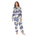 thumbnail image 2 of FORMRS Onesies Pajama for Adults Unisex Hoodie Winter Jumpsuit One Piece Sleepwear, Sizes S-2XL, Blue Wave Pattern, 2 of 7