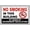 Warning Sign 3, variant on No Smoking Thank You for Your Cooperation Sign - 8"x12" Reflective Aluminum Sign, UV Protected Waterproof Weatherproof Fade Resistant, Smoke-Free Zone, Polite Alert