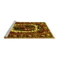 thumbnail image 2 of Ahgly Company Machine Washable Indoor Square Persian Yellow Traditional Area Rugs, 7' Square, 2 of 4