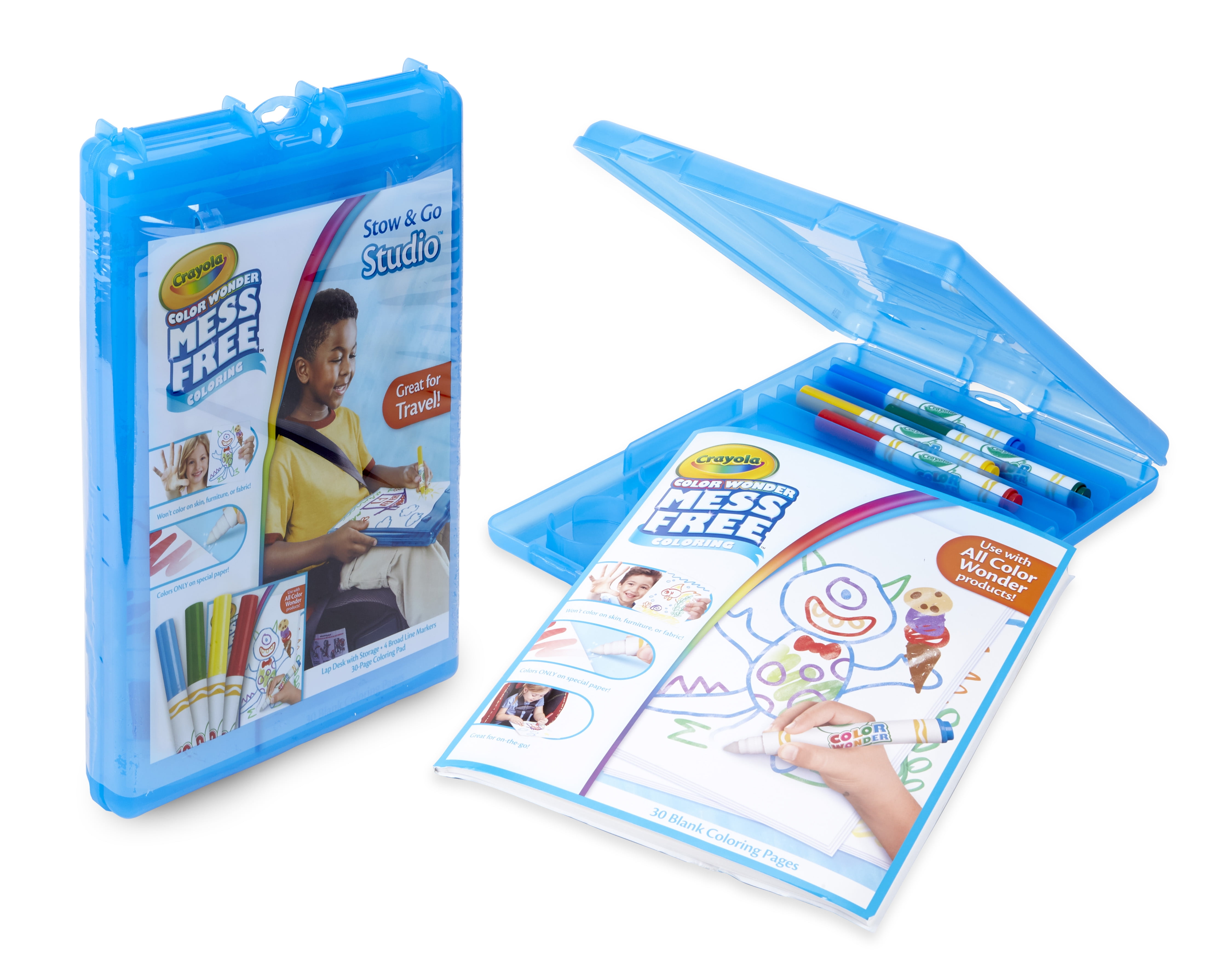 Crayola Mess-Free Color Wonder, Stow & Go Studio, Mess-Free Coloring, Gift For Kids