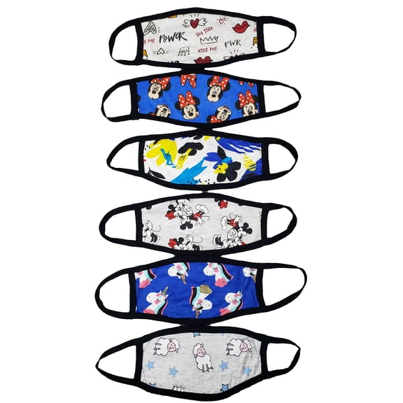 6 Pieces Kids 100% Cotton Reusable Washable Outdoor Cloth Protection Face Cover Made In USA