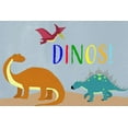 thumbnail image 2 of Santiago, Daniela 32x23 White Modern Wood Framed Museum Art Print Titled - Dinos!, 2 of 4