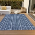 thumbnail image 6 of Addison Rugs Chantille Indoor/Outdoor Transitional Stripes Denim Washable Rectangle Rug, 9' x 12', 6 of 6