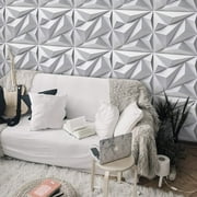SUDEG 11.81 x 11.81 PVC Diamond Textured Decorative Wall Panels,12 Pieces Pack