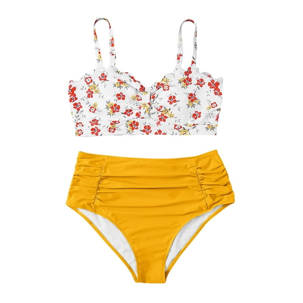 Zrbywb 2023 New Women Bikini Suit Womens Bikini Set Coral Cutout Summer ...