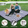 thumbnail image 4 of Manta de picnic extragrande de 80 x 80, impermeable y plegable, de 3 capas, para exteriores, para 6 a 8 adultos, ideal para camping, parque, playa y césped., 4 of 5