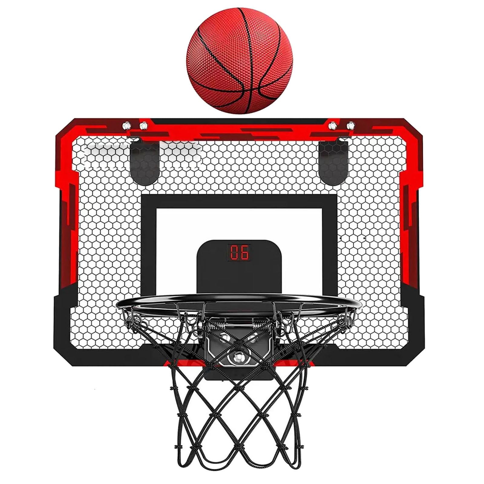harayaa Basketball Hoop Set Basket Stand Sports with Replacement Basketball Game Playset red